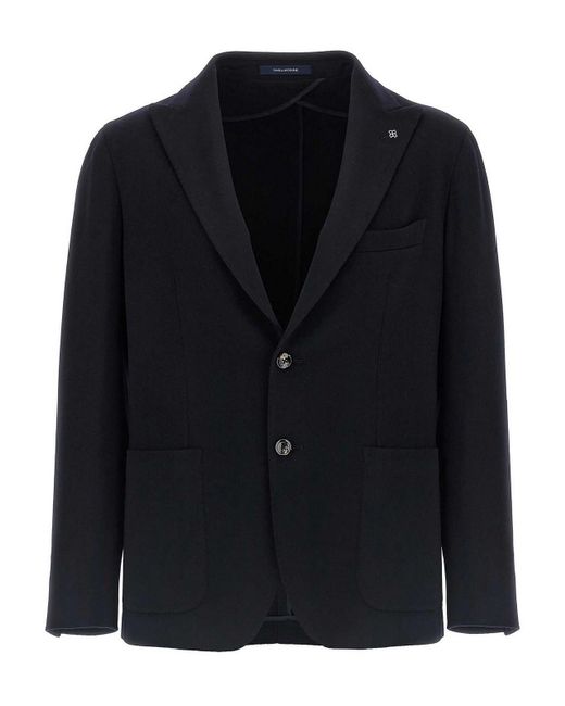 Tagliatore Blue Cashmere Blazer for men