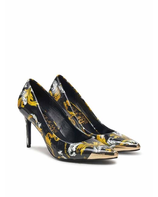 Versace Jeans Couture Metallic Baroque Pump