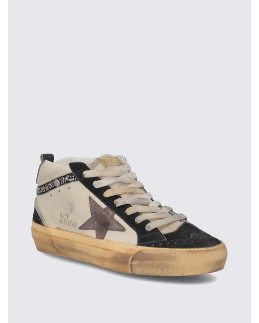Golden Goose Deluxe Brand Brown Mid Star Sneakers In Nappa E Suede