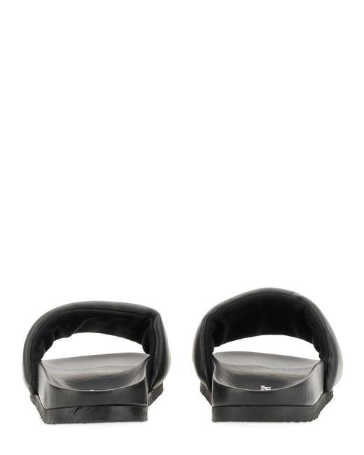Ambush Gray Leather Slide Sandal for men