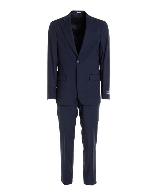 Just Cavalli Blue Notched Lapel Suit for men