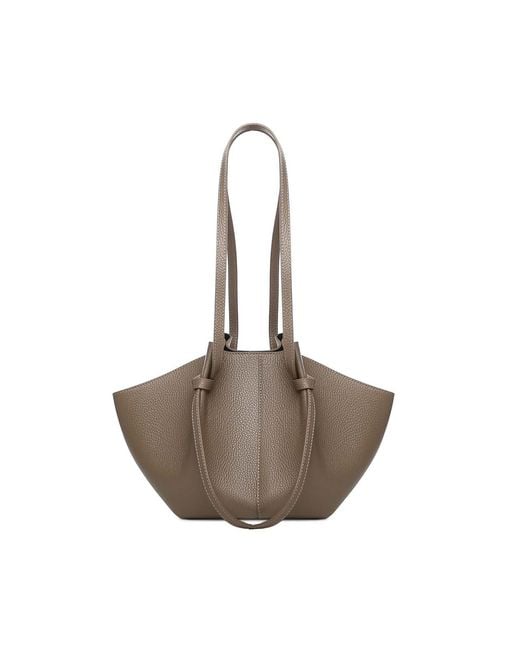 Yuzefi Brown Mochi Large Leather Tote Bag