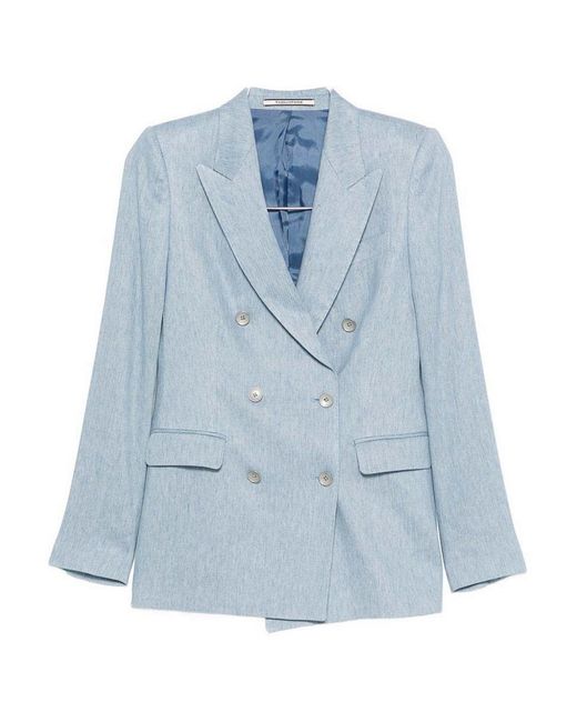 Tagliatore Blue Double-Breasted Suit
