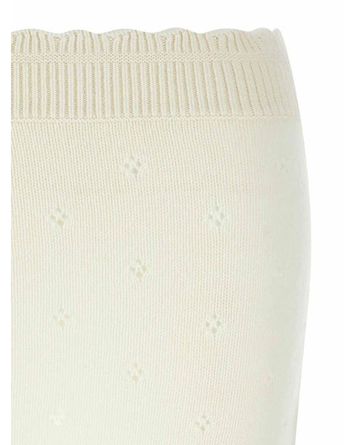 Chloé Natural Wool And Cashmere Knitted Mini Skirt