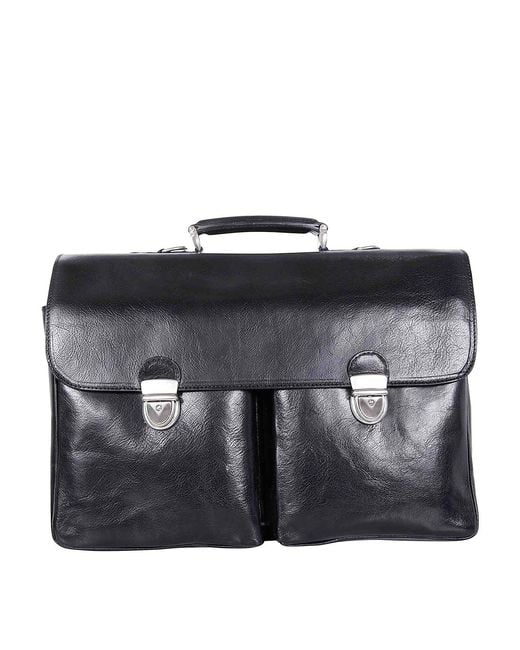 SAIT Black Briefcase for men