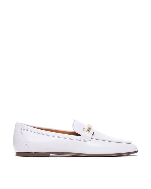 Tod's White Loafers