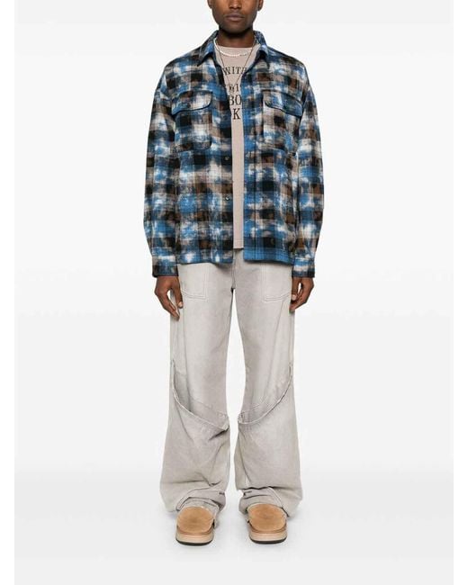 Palm Angels Blue Shirt for men