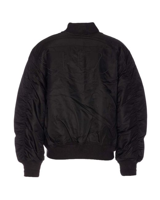 DIESEL Black W-Type-D1 Bomber Jacket for men