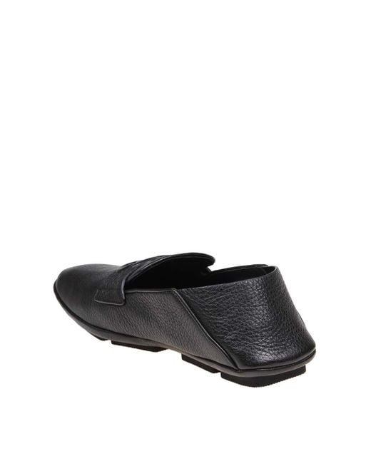 Dolce & Gabbana Black Leather Loafers for men