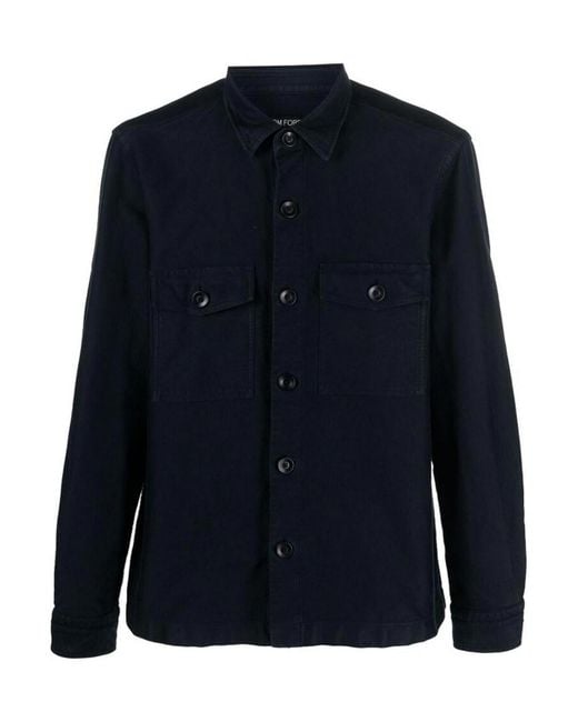 Tom Ford Blue Midnight Button Shirt for men