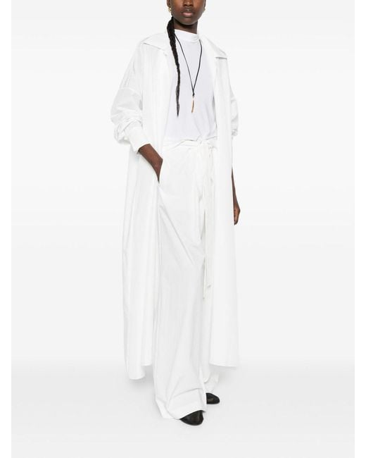 Norma Kamali White Oversized Shirt Dress