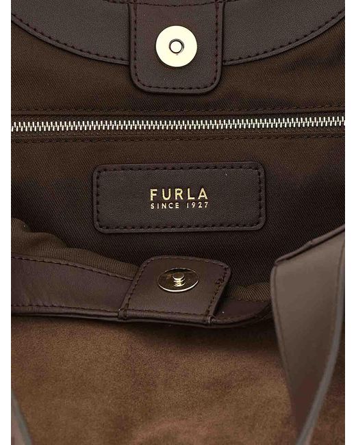 Furla Brown Dora M' Shopping Bag