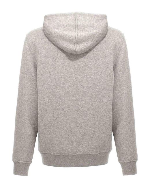 Brunello Cucinelli Gray Cotton Blend Hoodie for men