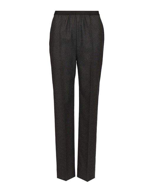 Maison Margiela Black Straight Wool Trousers