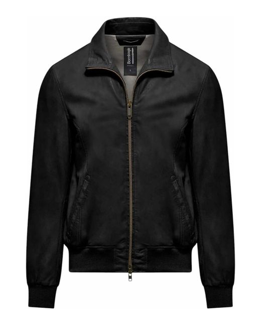 Bomboogie Black Lightweight Technical Fabric Jacket for men