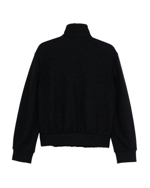 Giorgio Armani Black High-Neck Bluson Jacket for men