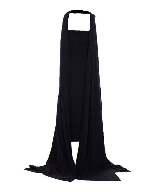 Solace London Black Martine Midaxi Dress