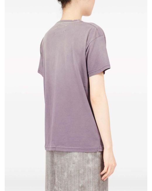 Maison Margiela Purple T-Shirt With Logo
