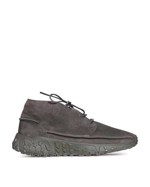 Buttero Gray Suede Ankle Boots for men