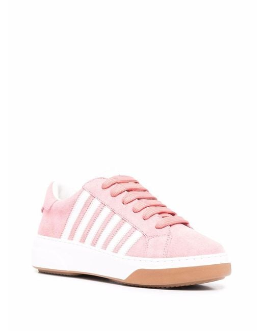 DSquared² Pink Leather Sneakers