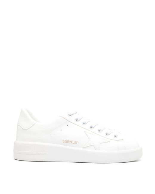 Golden Goose Pure Star Leather Sneakers in White | Lyst