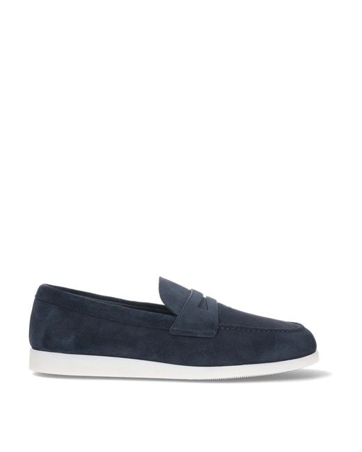 Church's Blue Suede Moccasins for men