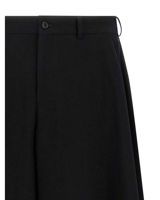 Comme Des Garcons Hommes Plus Black Extra Loose Leg Bermuda Shorts for men