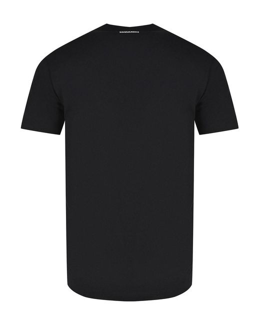 DSquared² Black T-Shirt Made Of Cotton for men
