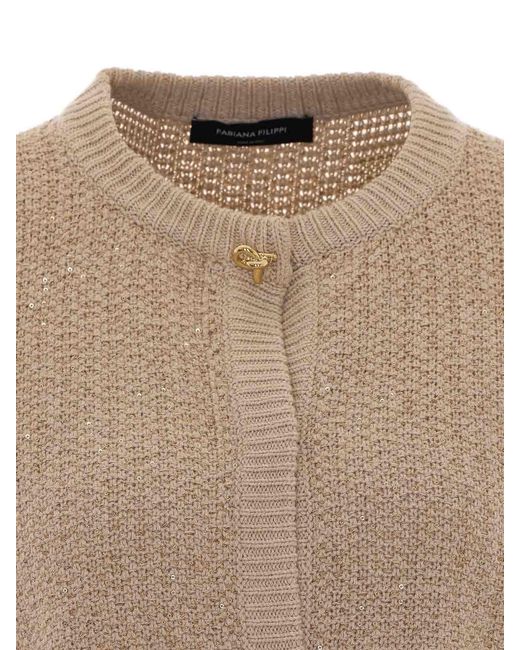 Fabiana Filippi Natural Cardigan