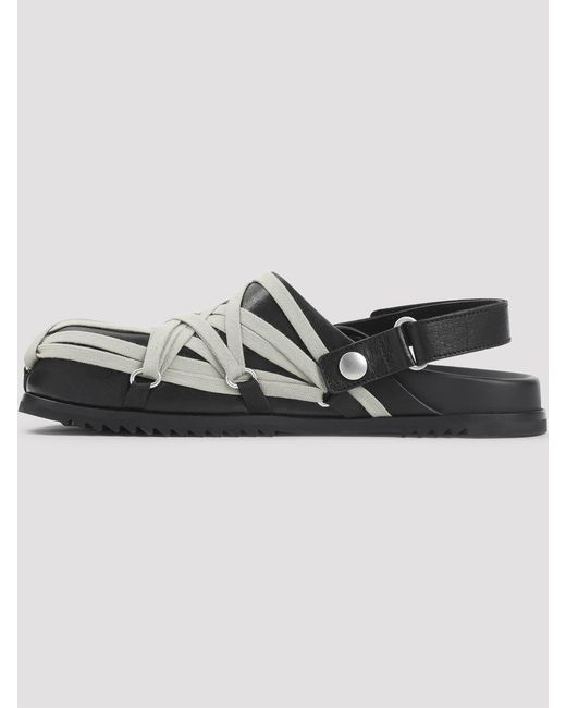 Rick Owens White Megalace Granola Mule for men