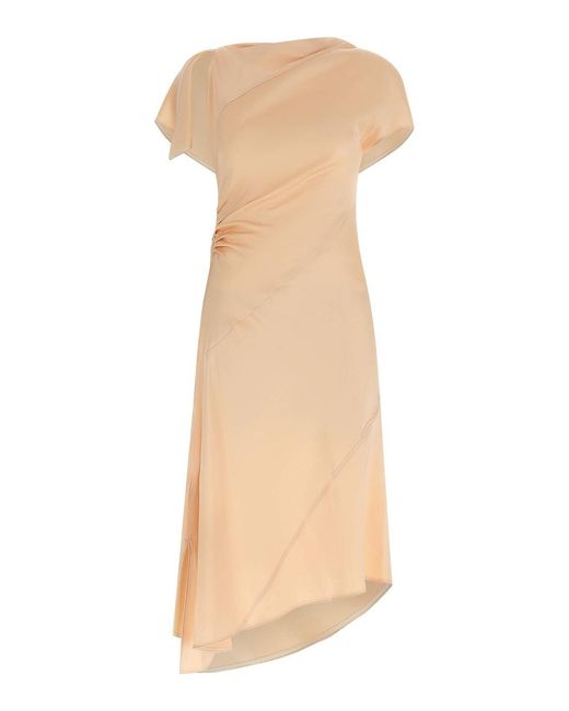 Victoria Beckham Natural 'Asymmetric Twist' Dress