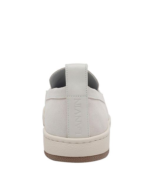 Lanvin White Crusier Suede Slip On for men