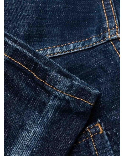 DSquared² Blue Distressed Jeans for men