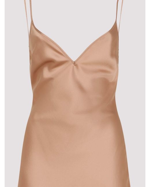 Elisabetta Franchi White Satin Gown Dress