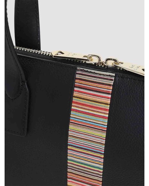 Paul Smith Black Signature Stripe Handbag for men