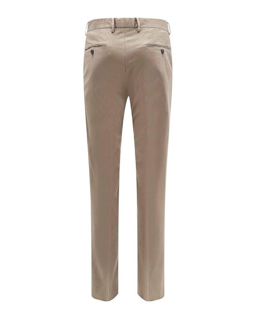 Zegna Gray Stretch Cotton Trouser for men