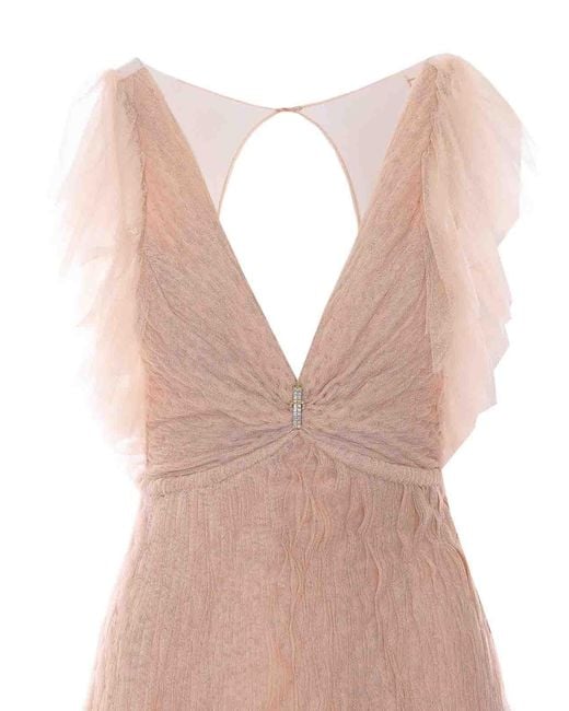 Elisabetta Franchi Natural Carpet Dress