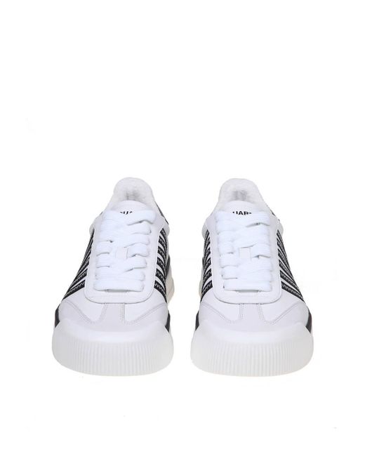 DSquared² White New Jersey Sneakers In Leather for men