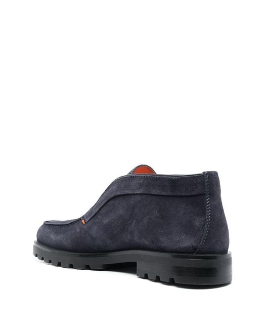 Santoni Blue Digits Loafers for men