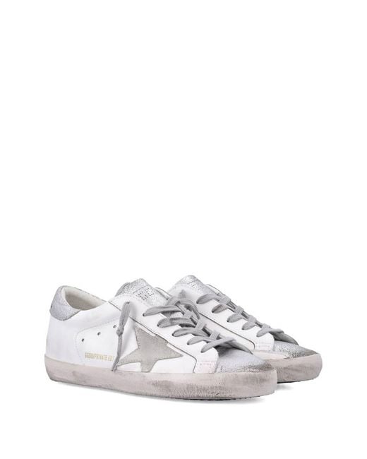 Golden Goose Deluxe Brand White Super-Star Leather Sneakers