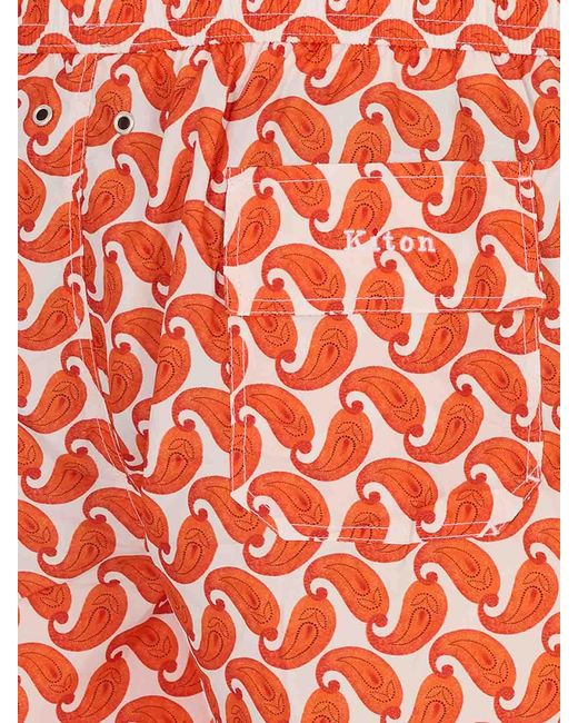 Kiton Red Swimsuit for men