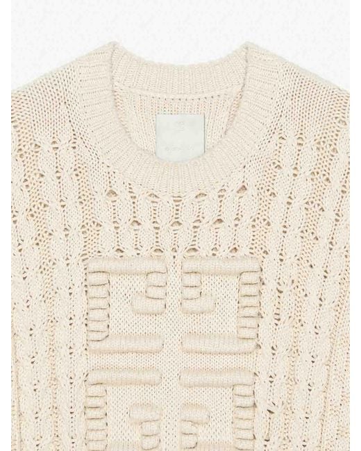 Givenchy Natural Pullover 4g In Maglia Intrecciata for men
