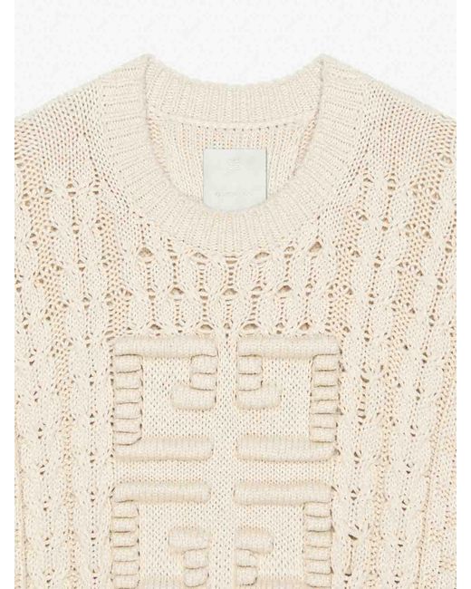 Givenchy Natural Pullover 4g In Maglia Intrecciata for men