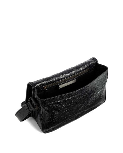 Balenciaga White Le City Flap Messenger Bag Small for men