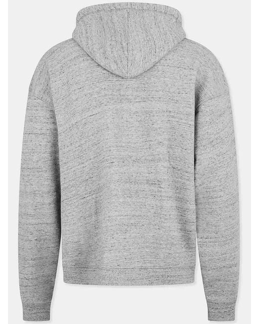 DSquared² Gray Zip-Fastening Logo-Embroidered Hoodie for men