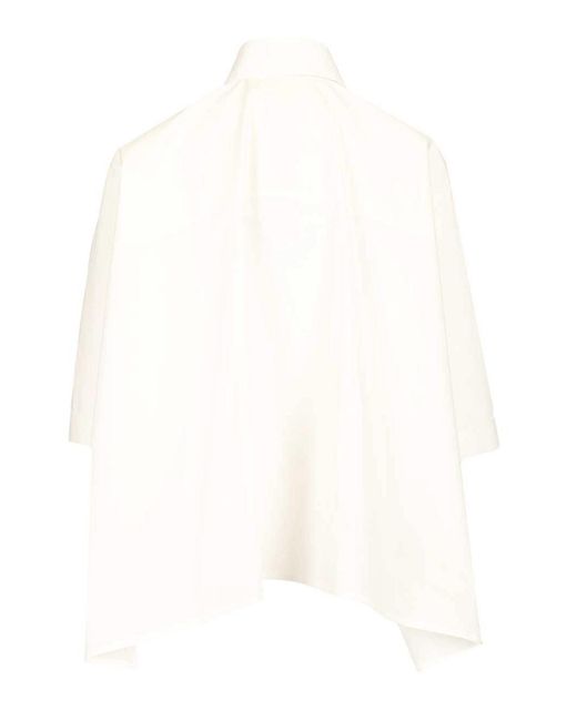 MM6 by Maison Margiela White Cropped Shirt
