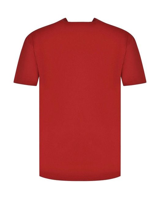 DSquared² Red T-Shirt Made Of Cotton