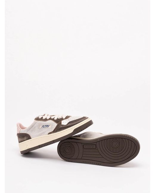 Autry Pink 'Medalist' Low Sneakers