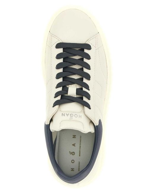 Hogan White 'H-Stripes' Sneakers for men