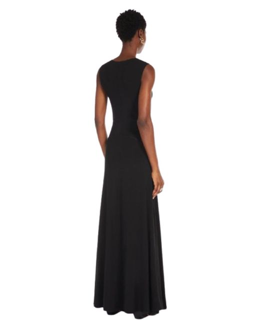 Sportmax Black Long Jersey Dress